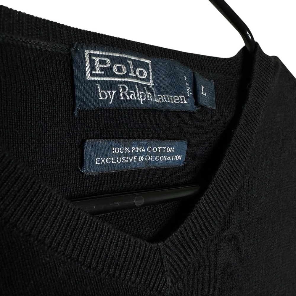 Polo Ralph Lauren Black V-Neck Sweater - Picture 5 of 5